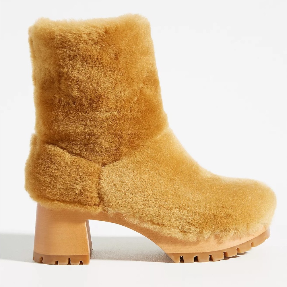 Swedish Hasbeens Tan Shearling Boots